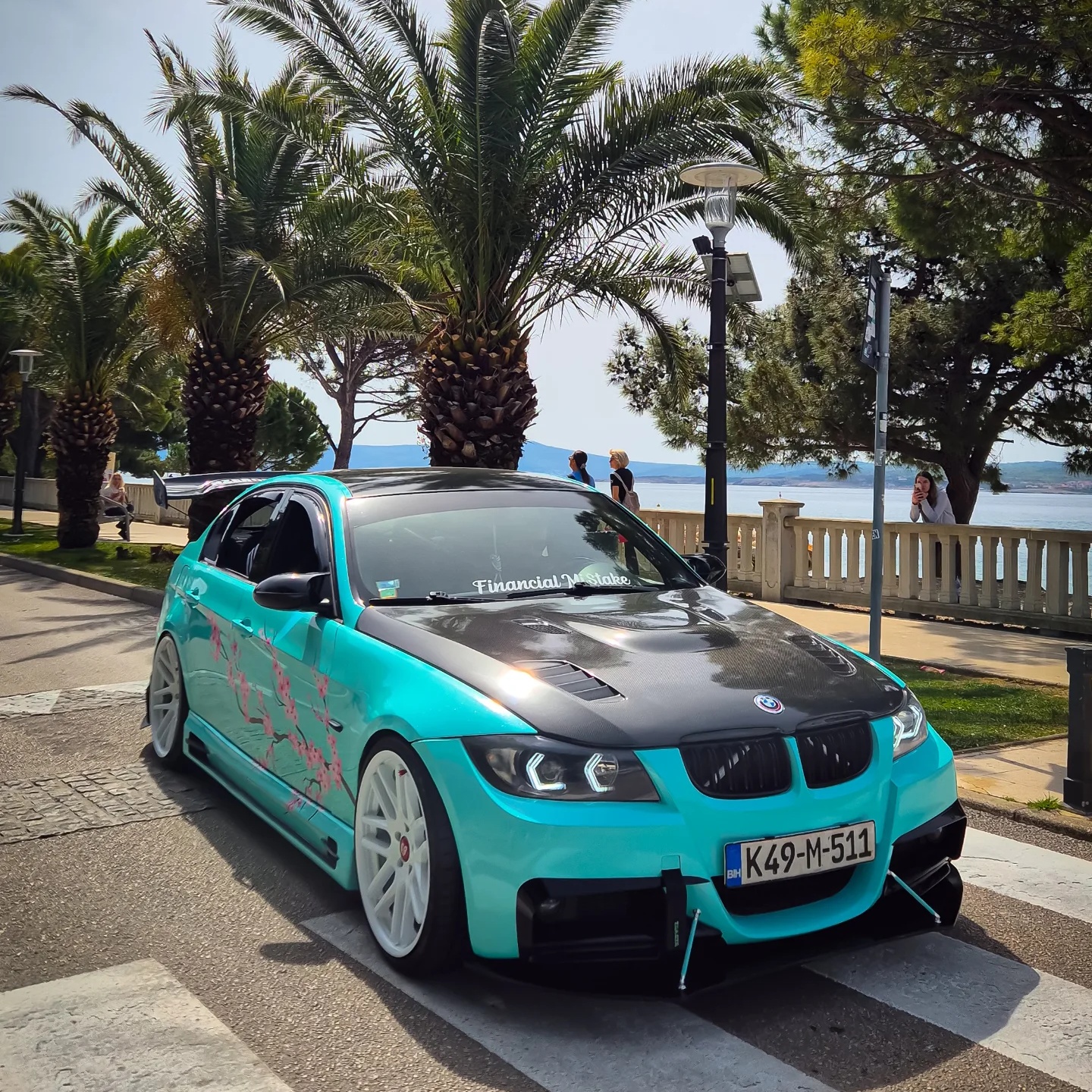 Gloss Sparkle Glitter Tiffany Blue Car Vinyl Wrap review Andrez Hernandez 01