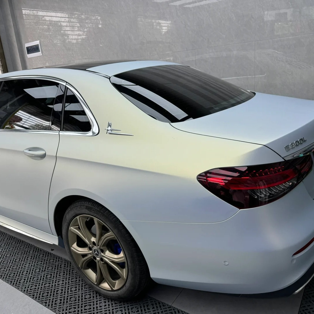 Matte Chameleon Gold Blue Car Vinyl Wrap review 1