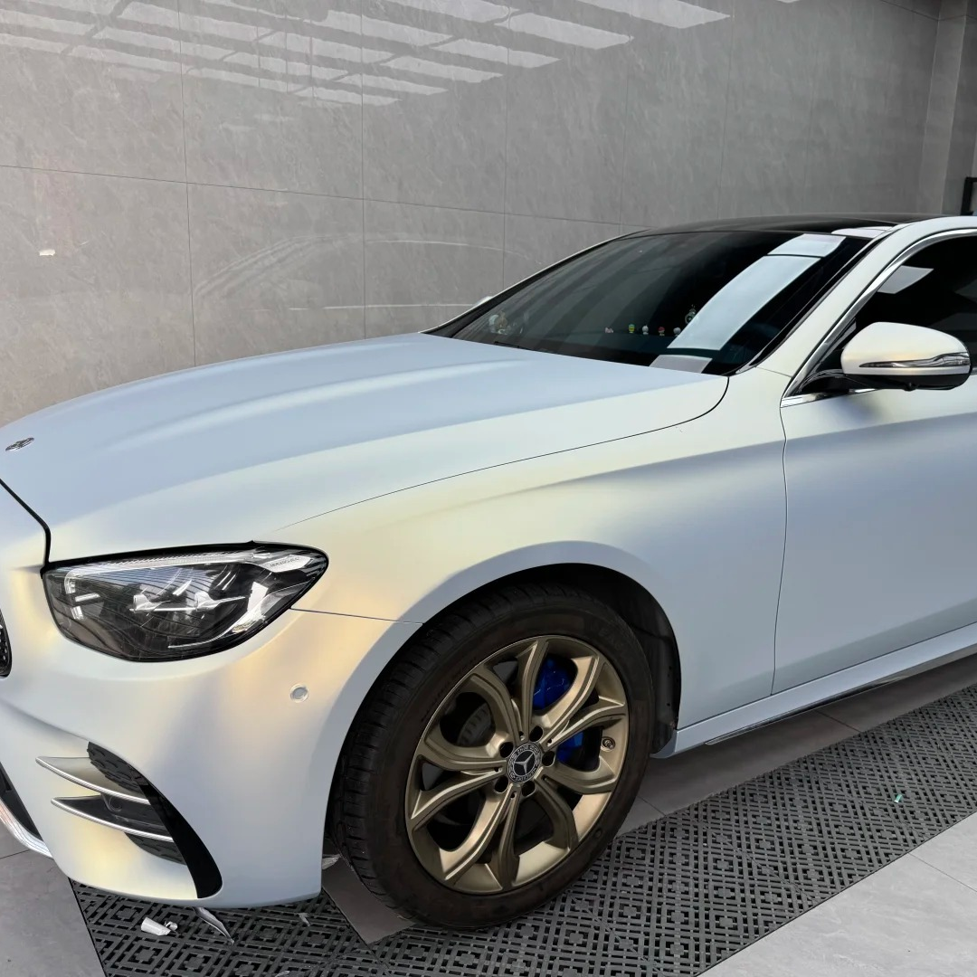 Matte Chameleon Gold Blue Car Vinyl Wrap review 3