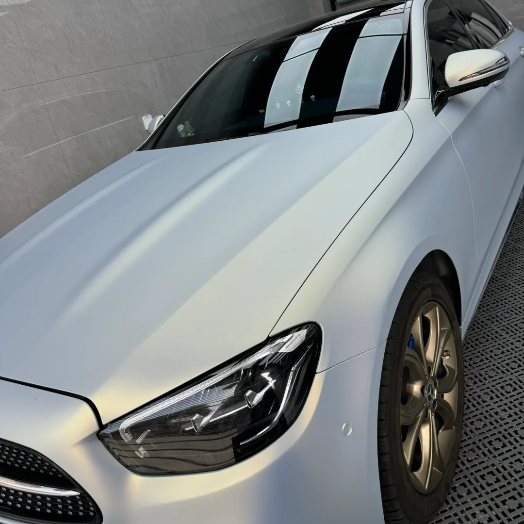 Matte Chameleon Gold Blue Car Vinyl Wrap review 2