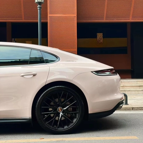 Gloss Metallic Macaron Peach Pink Car Vinyl Wrap reviewed by