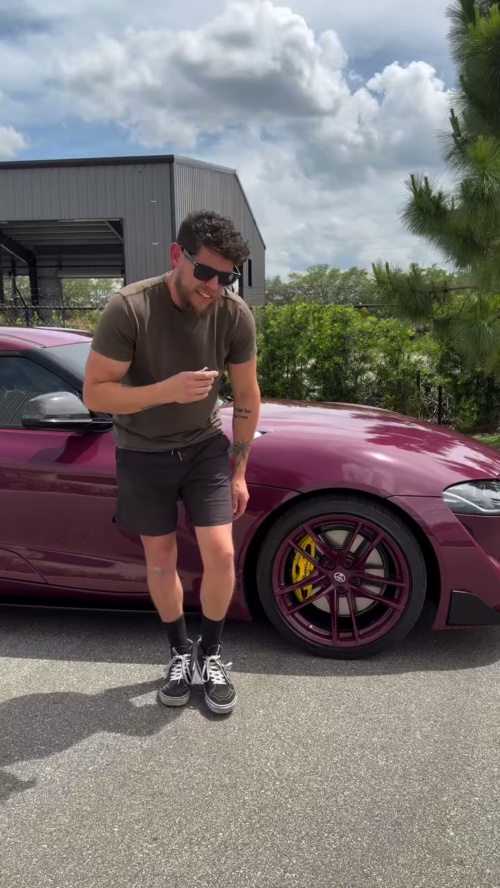 Gloss Metallic Ancora Red Car Vinyl Wrap PET reviewed by