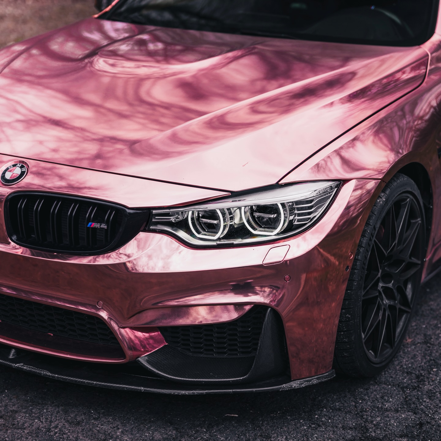 Gloss Mirror Chrome Rose Gold Car Vinyl Wrap PET review 1