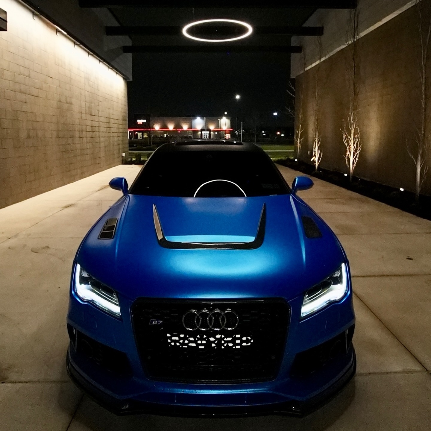 Matte Metallic Diamond Azure Blue Car Vinyl Wrap PET review 0