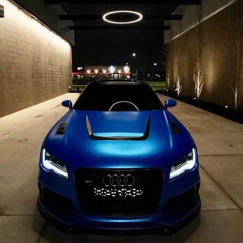 Matte Metallic Diamond Azure Blue Car Vinyl Wrap PET reviewed by