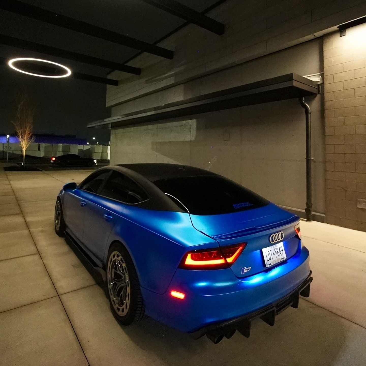 Matte Metallic Diamond Azure Blue Car Vinyl Wrap PET review 2