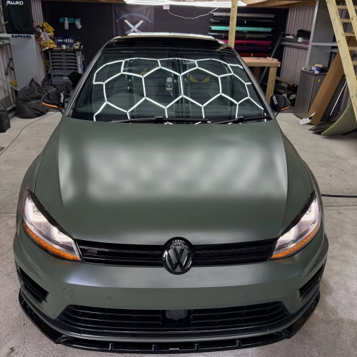 Matte Satin Ceramics Military Green Car Vinyl Wrap PET reviewed by
