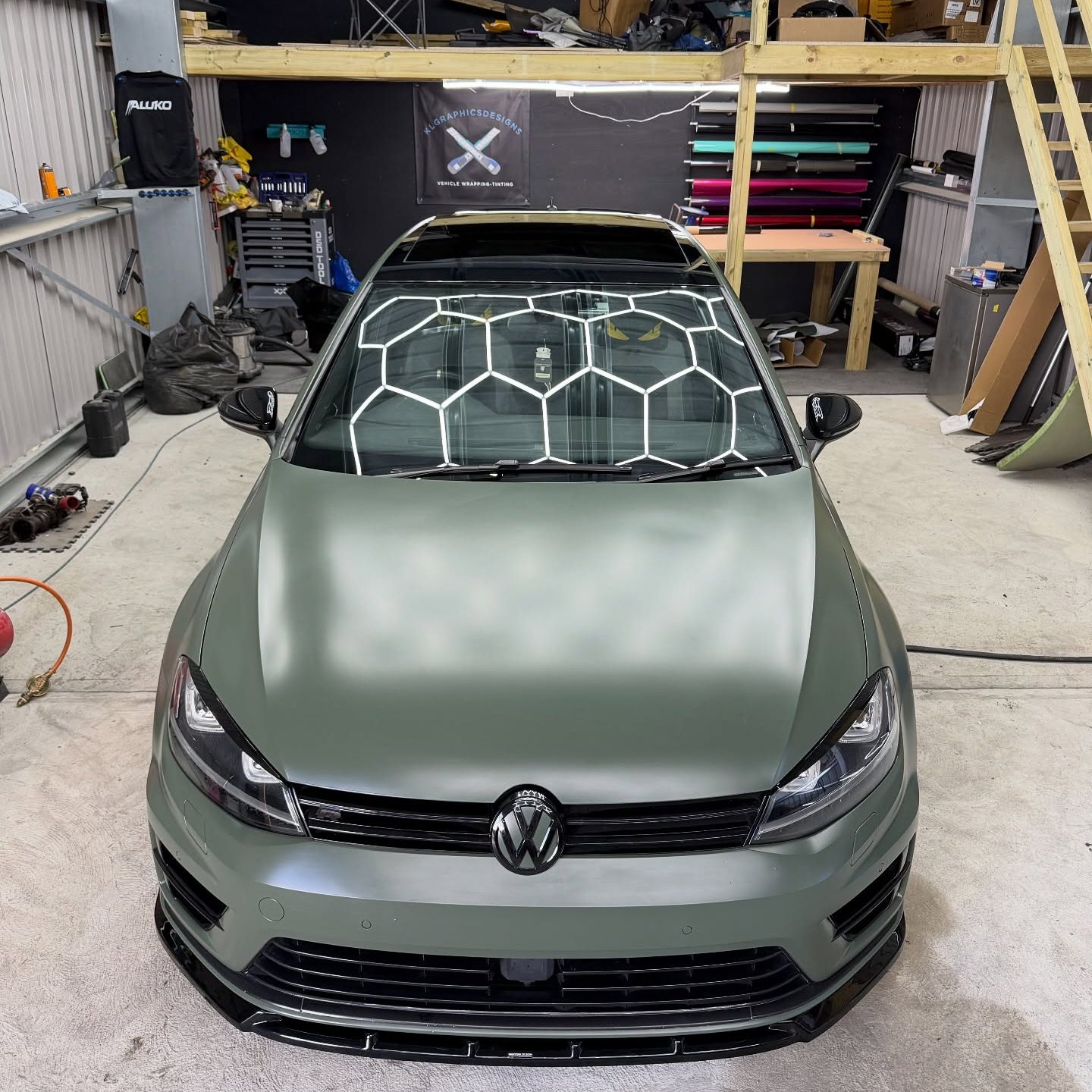 Matte Satin Ceramics Military Green Car Vinyl Wrap PET review fozzy.gfr 05