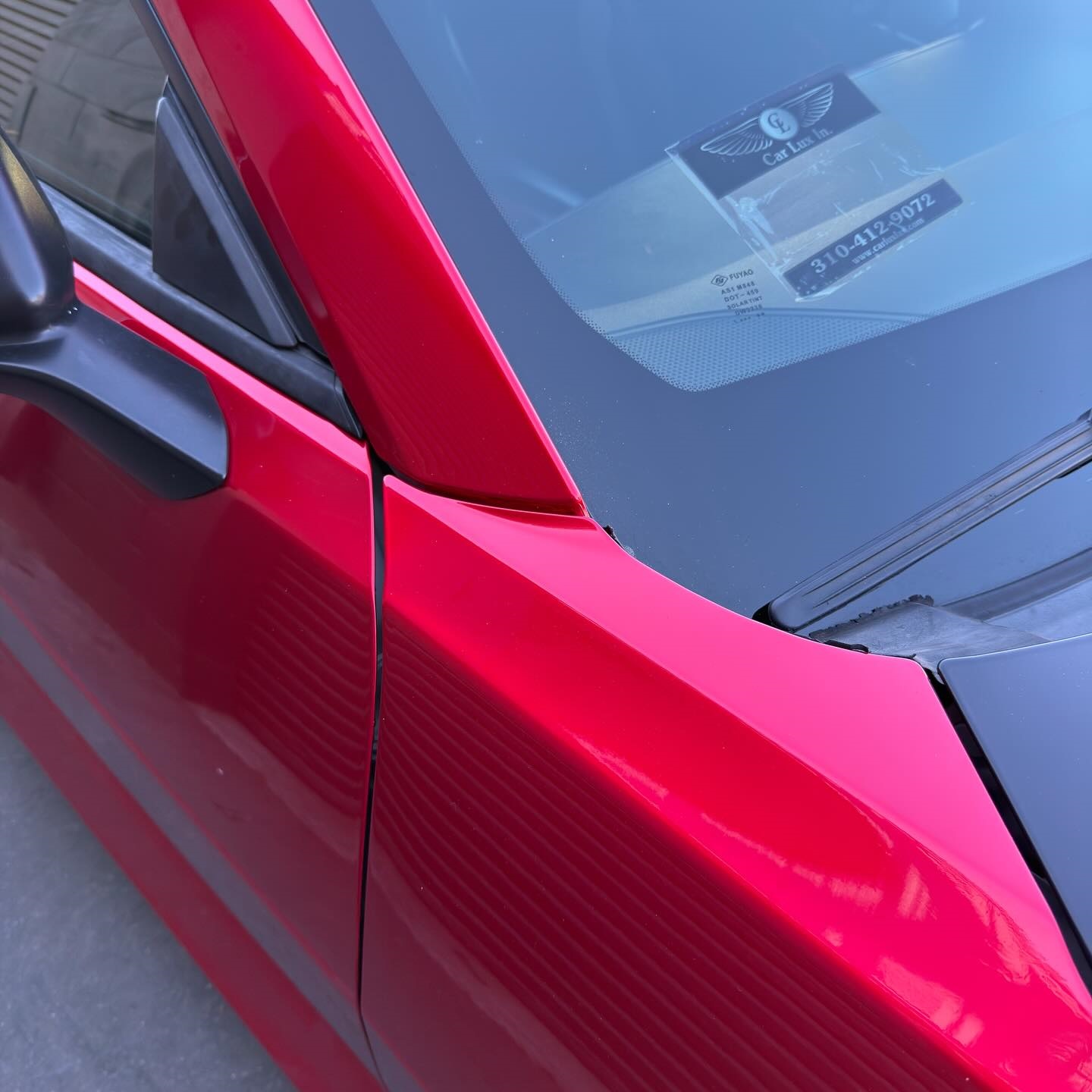 Ultra Glossy Metallic Vampire Red Car Vinyl Wrap BMW PET   review Vampire 04