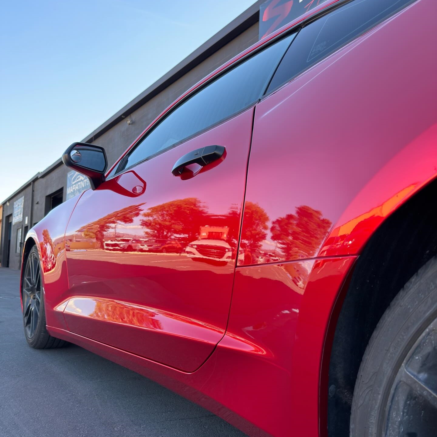 Ultra Glossy Metallic Vampire Red Car Vinyl Wrap BMW PET   review Vampire 08