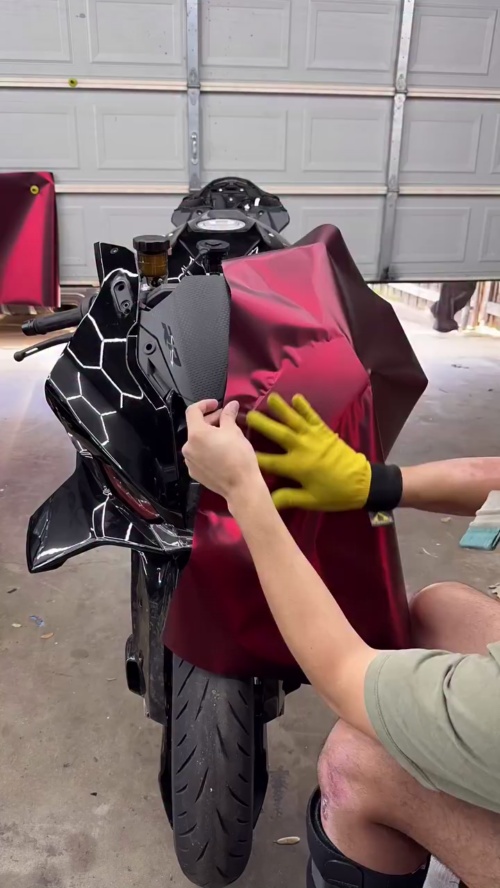 Satin Chrome Metallic Romanee Red Vinyl Wrap | Satin Romanee Red Metallic Chrome reviewed by