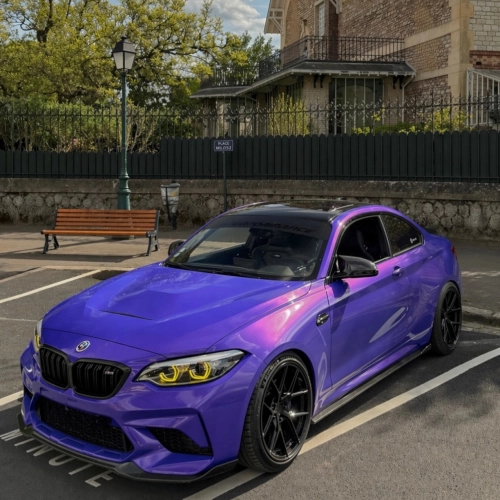 Glossy Metallic Royalty Purple Explosion Purple Vinyl Wrap PET reviewed by