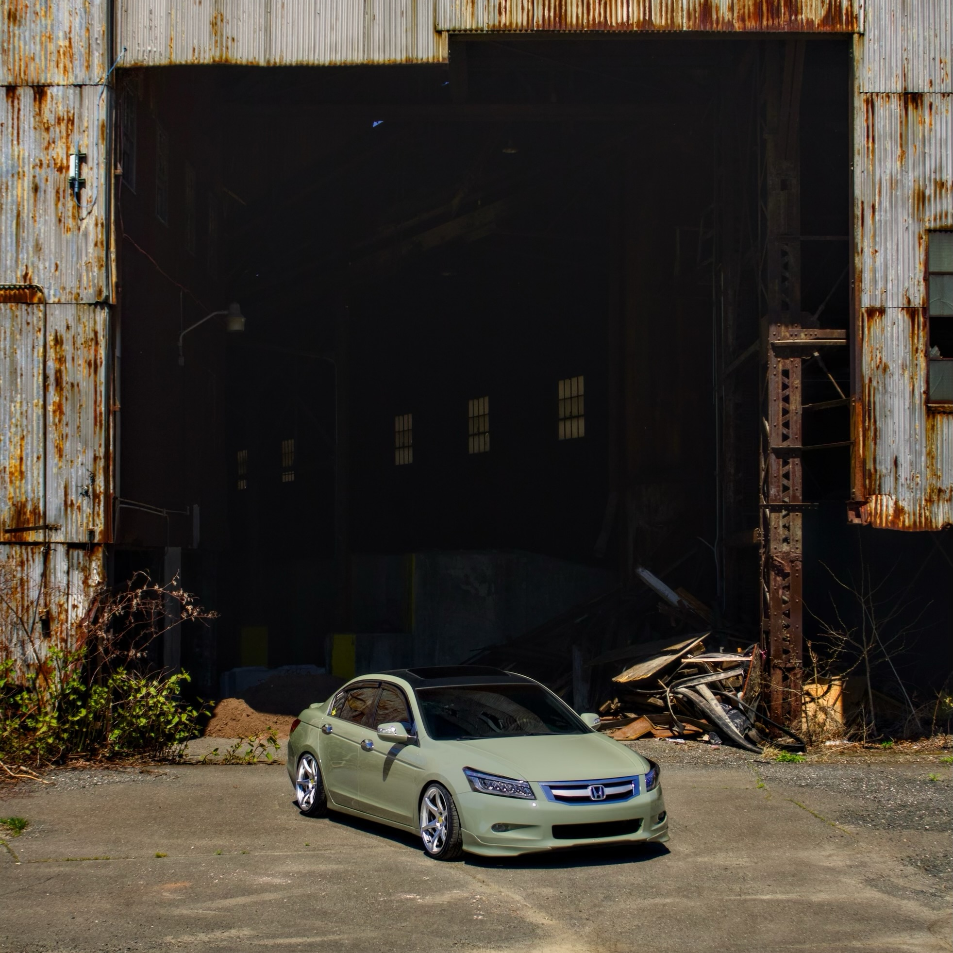 Gloss Light Khaki Green Car Vinyl Wrap review 3