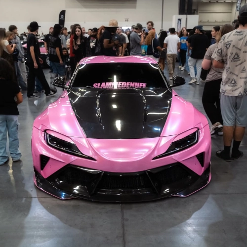 Glossy Metallic Shell Pink Car Vinyl Wrap PET reviewed by