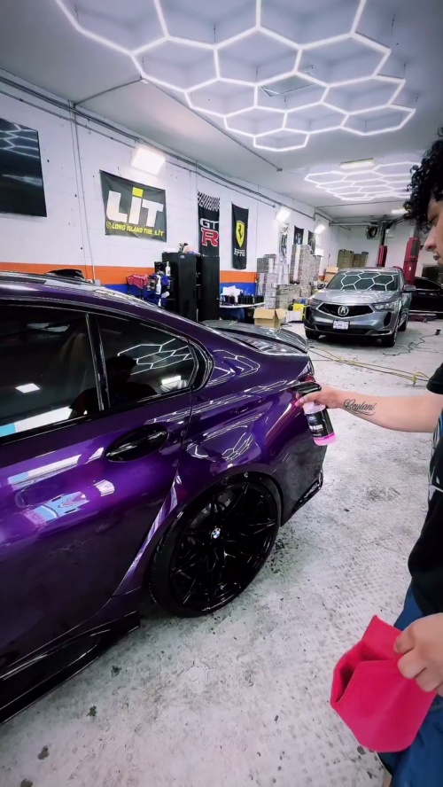 Gloss Metallic Midnight Purple Car Vinyl Wrap BMW PET reviewed by