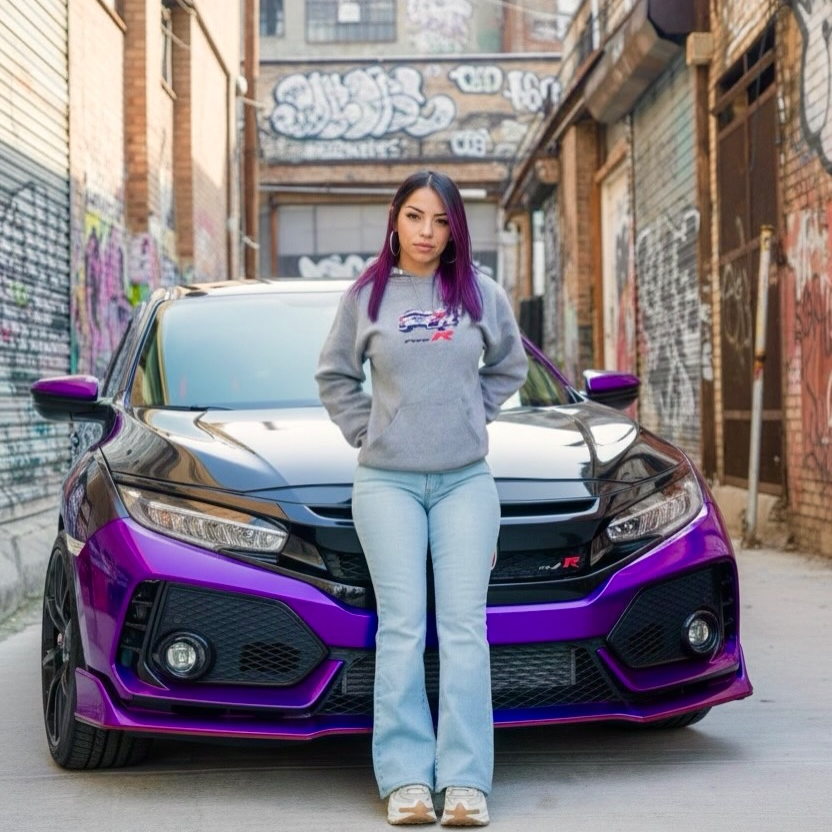 Gloss Purple Holographic Chrome Laser Car Vinyl Wrap review 2