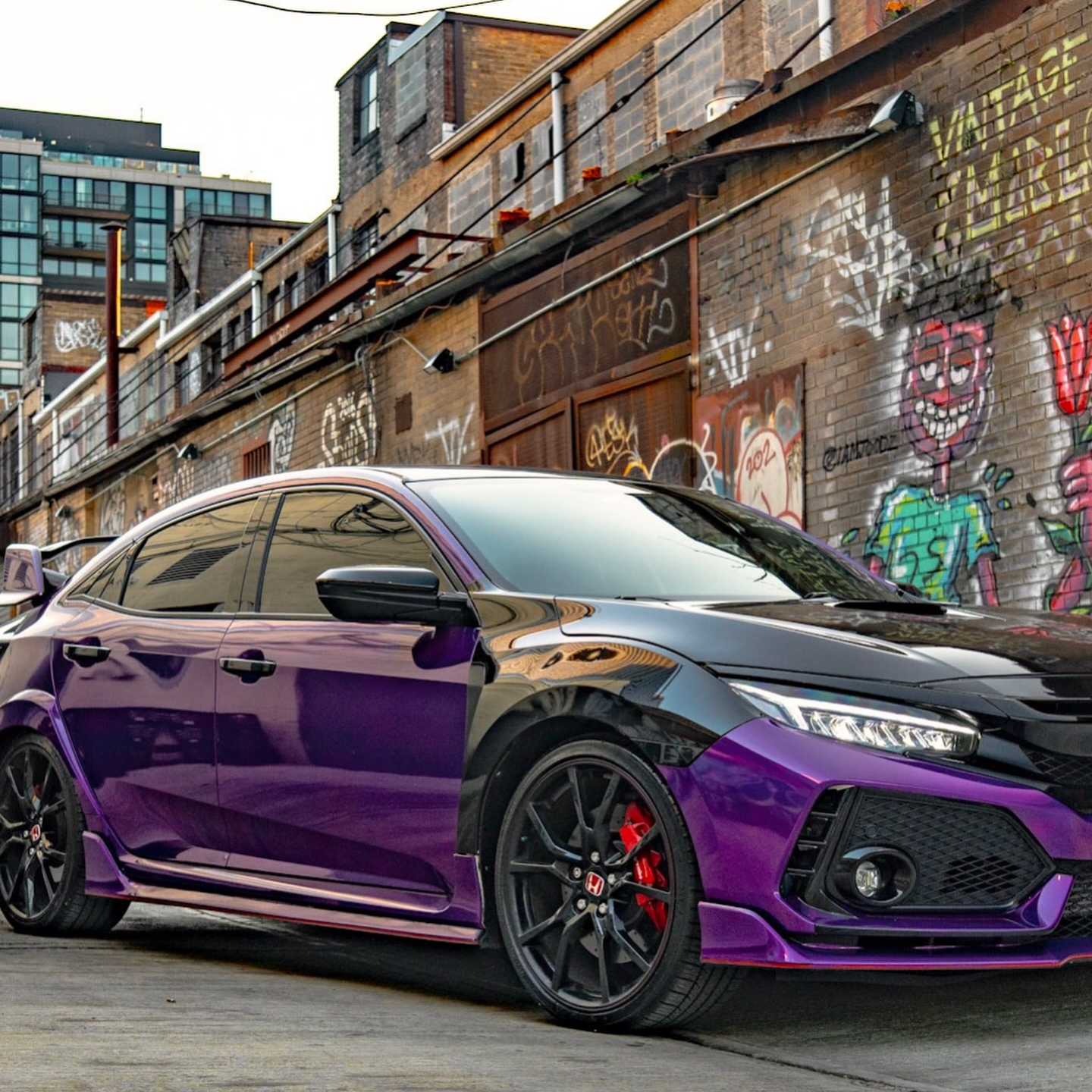 Gloss Purple Holographic Chrome Laser Car Vinyl Wrap review 4