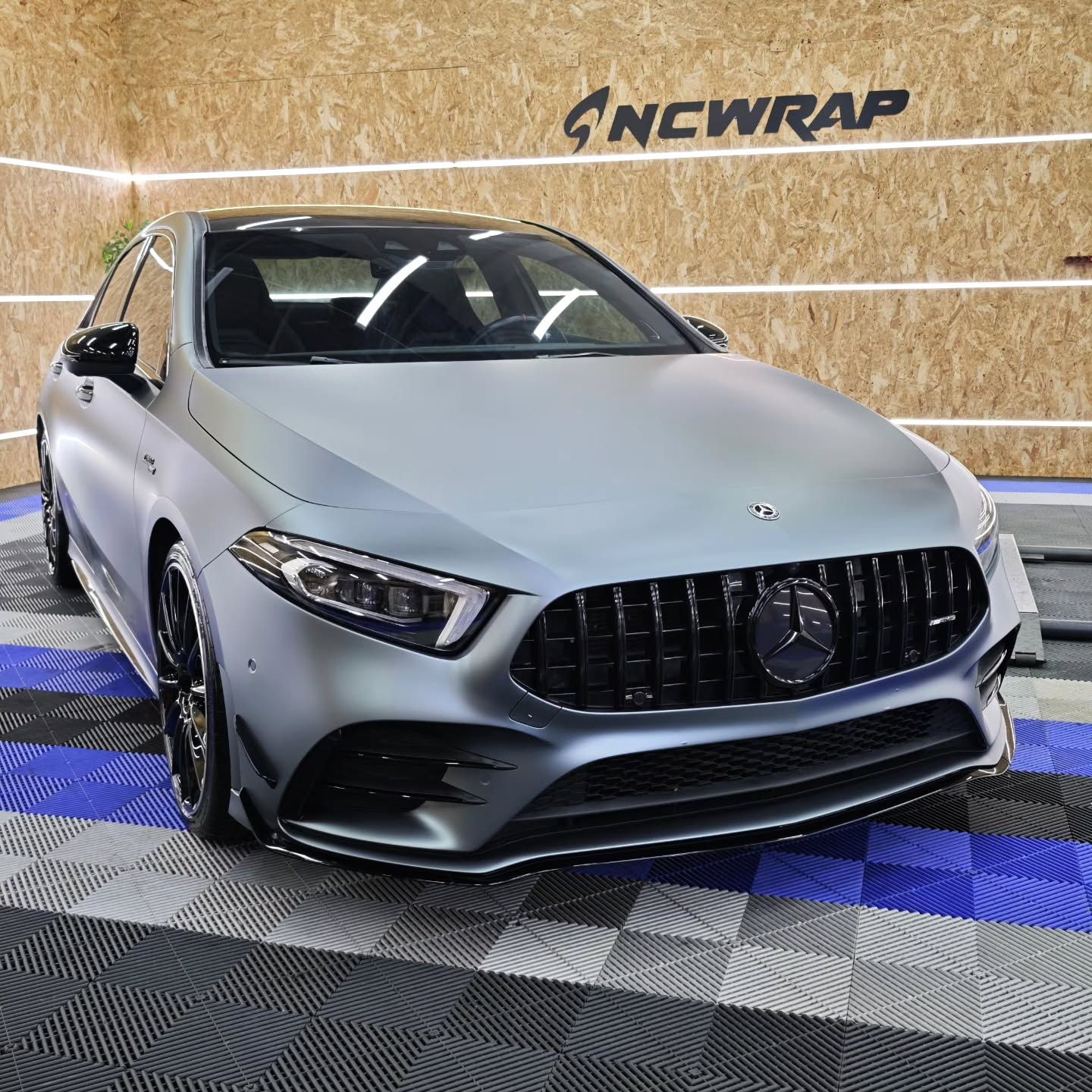 Ultra Matte Metallic Grey Blue Car Vinyl Wrap |Gray Blue Car Wrap PET review ncw 03