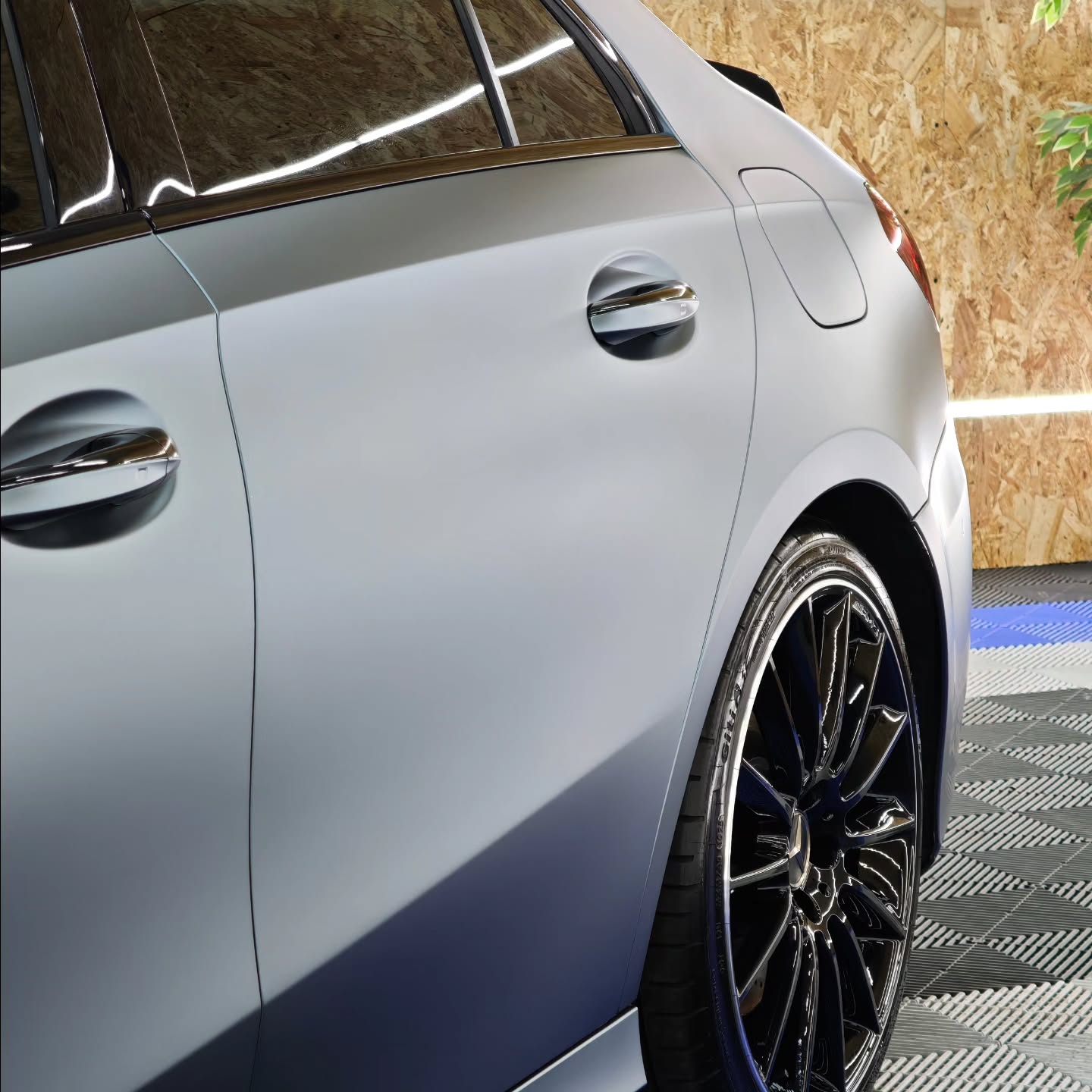 Ultra Matte Metallic Grey Blue Car Vinyl Wrap |Gray Blue Car Wrap PET review ncw 04