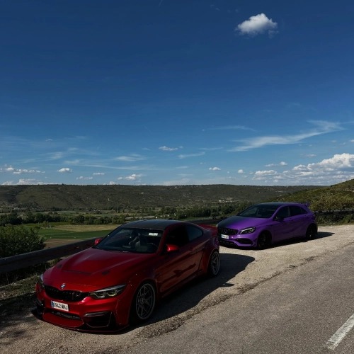 Gloss Metallic Liquid Ruby Red Car Vinyl Wrap PET reviewed by
