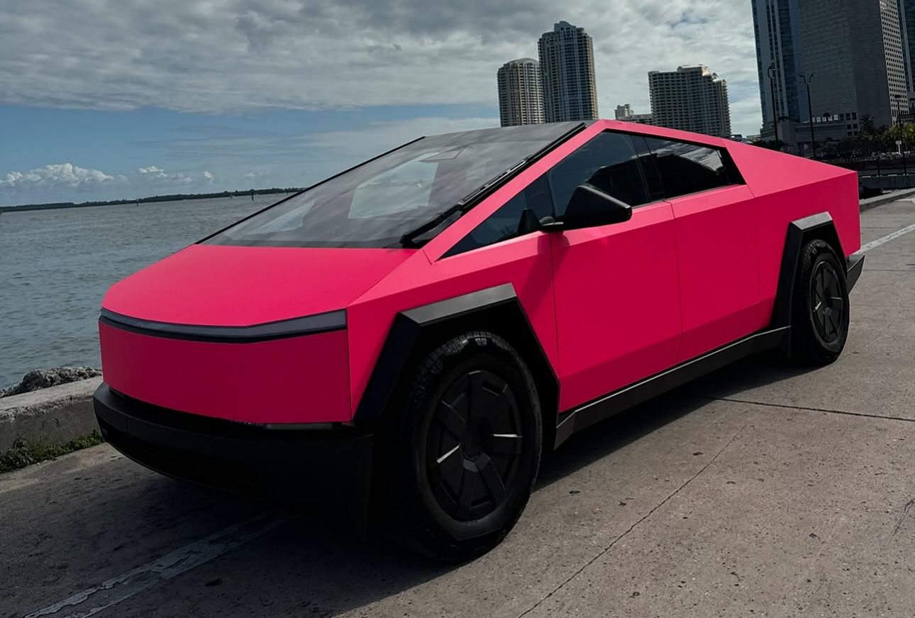 Ultimate Flat Fluorescent Pink Car Vinyl Wrap PET review SSSS