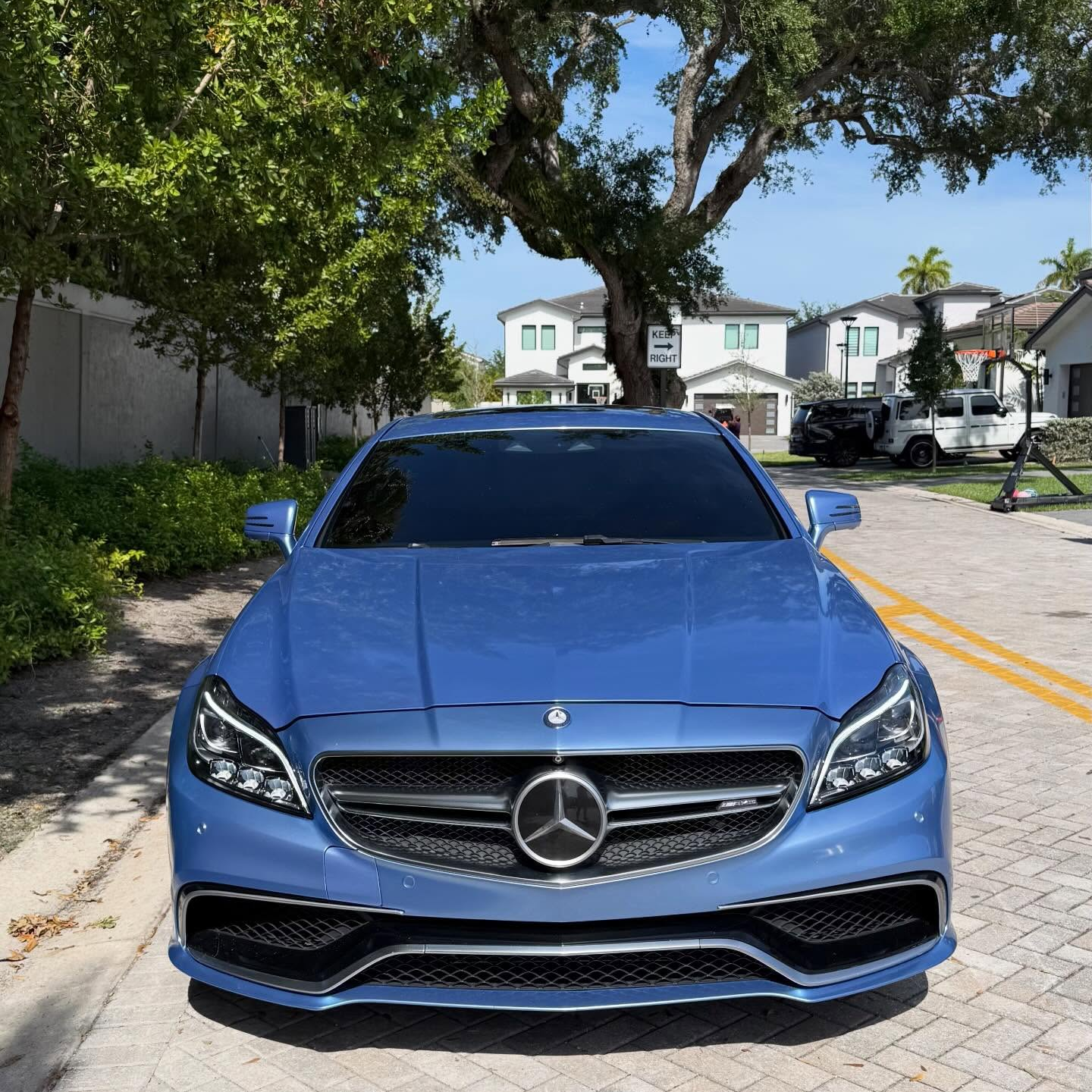 Gloss Metallic Mist Blue Car Vinyl Wrap PET| Steel Blue Car Wrap  review 6