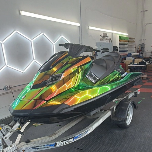 Gloss Ammolite Gem Green Holographic Chrome Laser Car Vinyl Wrap reviewed by