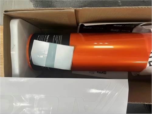 Gloss Metallic Fiery Orange Car Vinyl Wrap PET  reviewed by