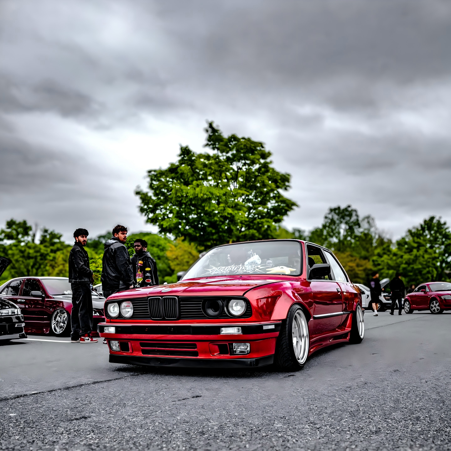Ultra Glossy Metallic Vampire Red Car Vinyl Wrap BMW PET   review e30.diego 04