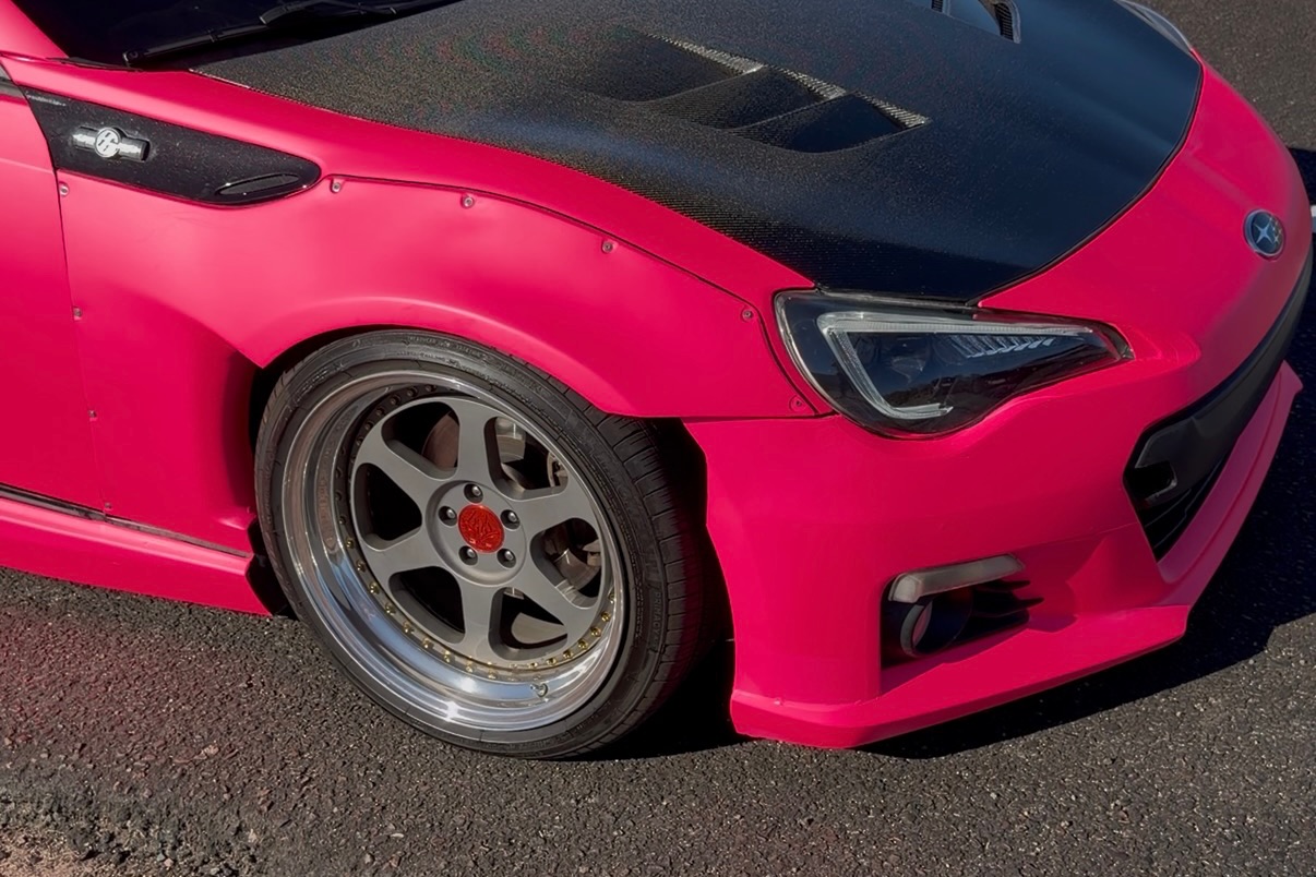 Ultimate Flat Fluorescent Pink Car Vinyl Wrap PET review rocketv1_frs 03