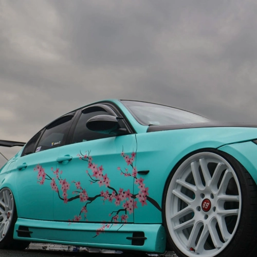 Gloss Sparkle Glitter Tiffany Blue Car Vinyl Wrap reviewed by