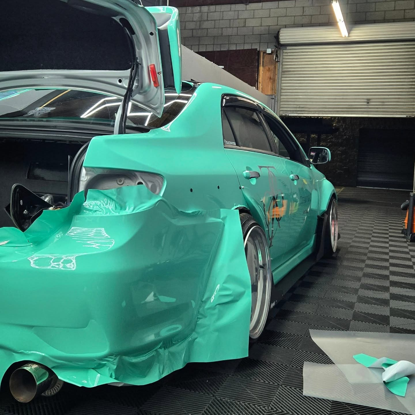 Gloss Porsche Mint Green Car Vinyl Wrap PET review slick4you 03