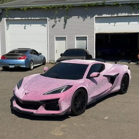 Matte Diamond Glitter Pink Car Vinyl Wrap  review vanity.labs 00