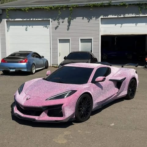 Matte Diamond Glitter Pink Car Vinyl Wrap  reviewed by