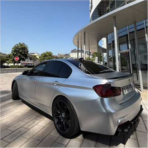 Matte Satin Chrome Silver Car Vinyl Wrap | Satin Chrome X Silver Car Wrap  review shamscustom 02