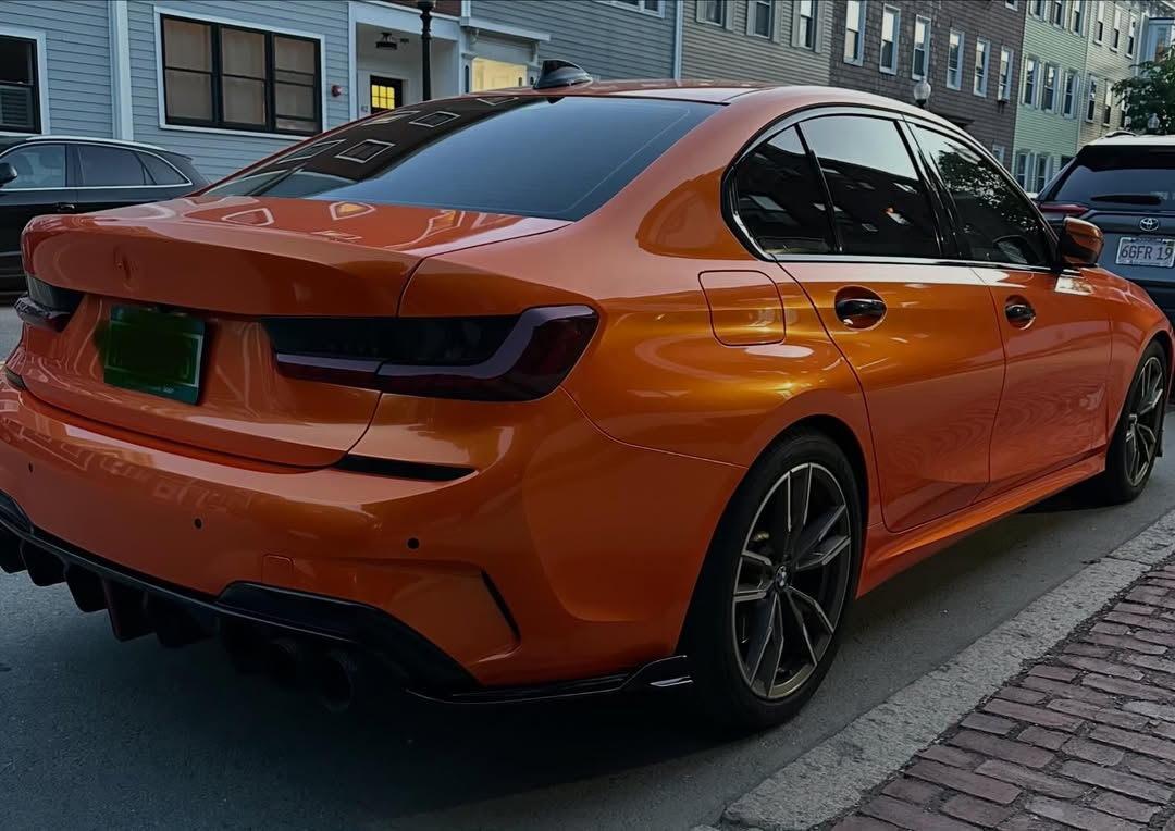 Gloss Metallic Fiery Orange Car Vinyl Wrap PET  review aa.restyle 02