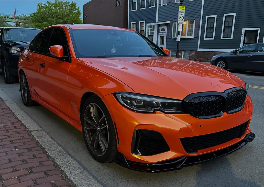 Gloss Metallic Fiery Orange Car Vinyl Wrap PET  review aa.restyle 01