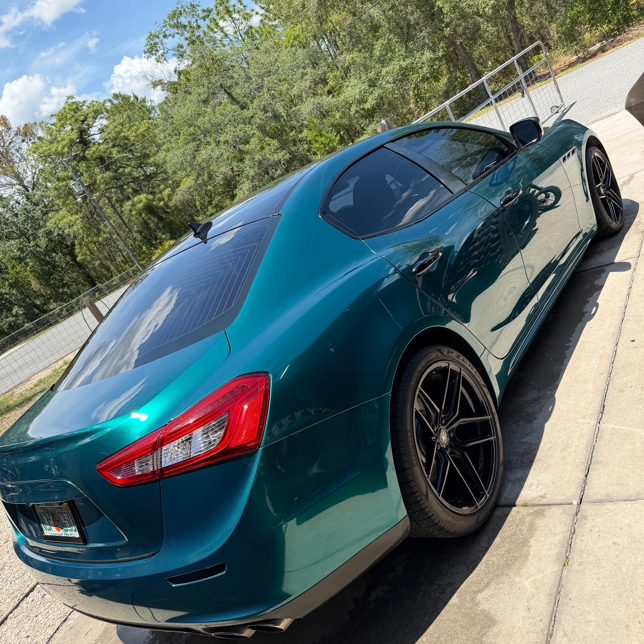 Gloss Metallic Chameleon Deep Sea Green Car Vinyl Wrap PET review dominick aurelio 01