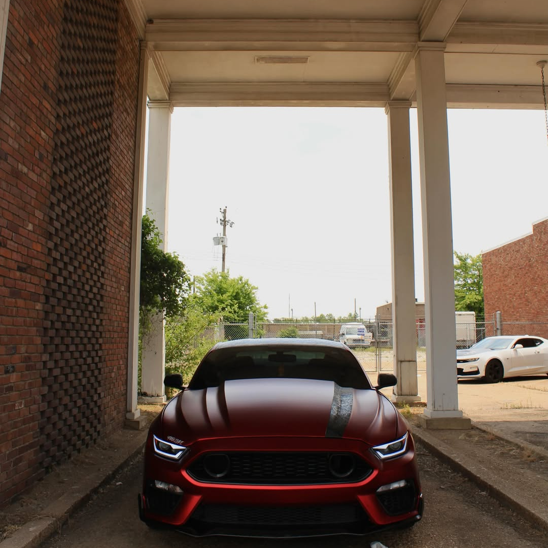 Satin Chrome Metallic Romanee Red Vinyl Wrap | Satin Romanee Red Metallic Chrome review hurricane5.0h 02
