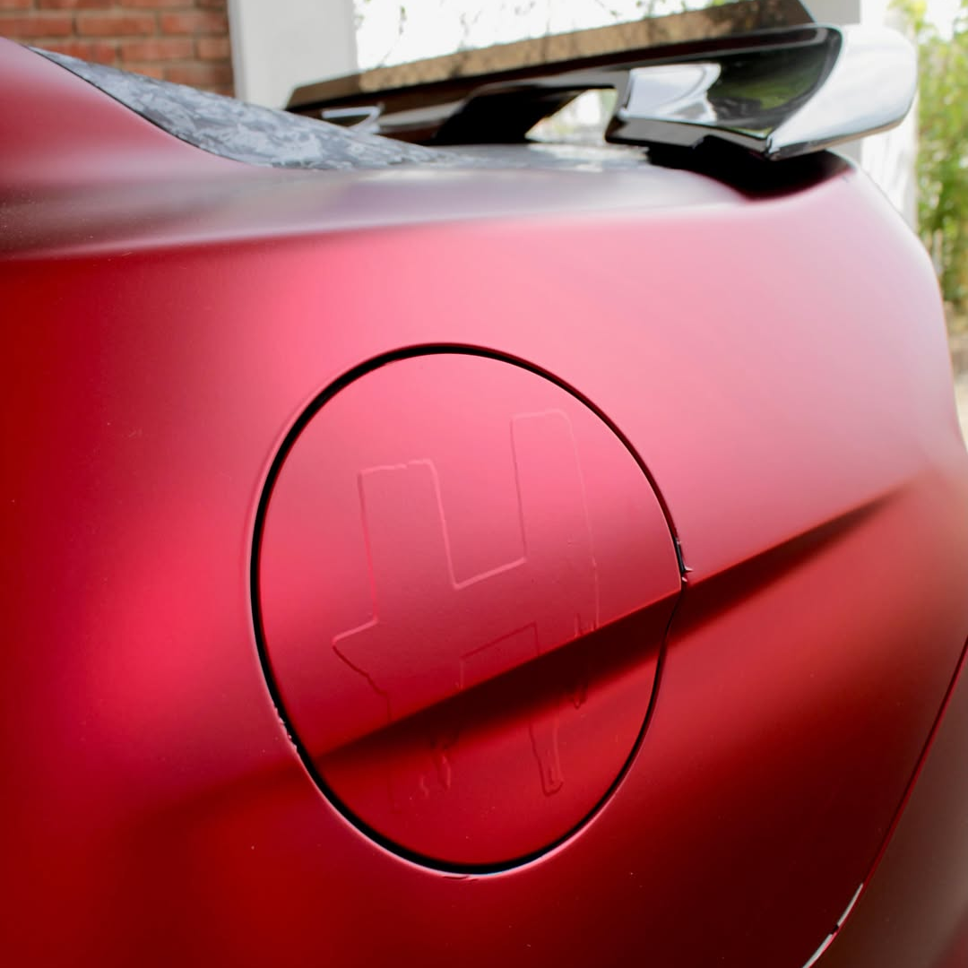 Satin Chrome Metallic Romanee Red Vinyl Wrap | Satin Romanee Red Metallic Chrome review hurricane5.0h 06