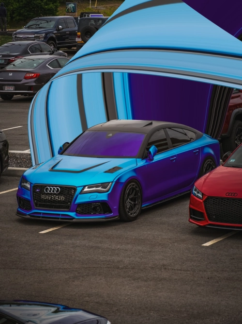 Matte Metallic Diamond Azure Blue Car Vinyl Wrap PET reviewed by