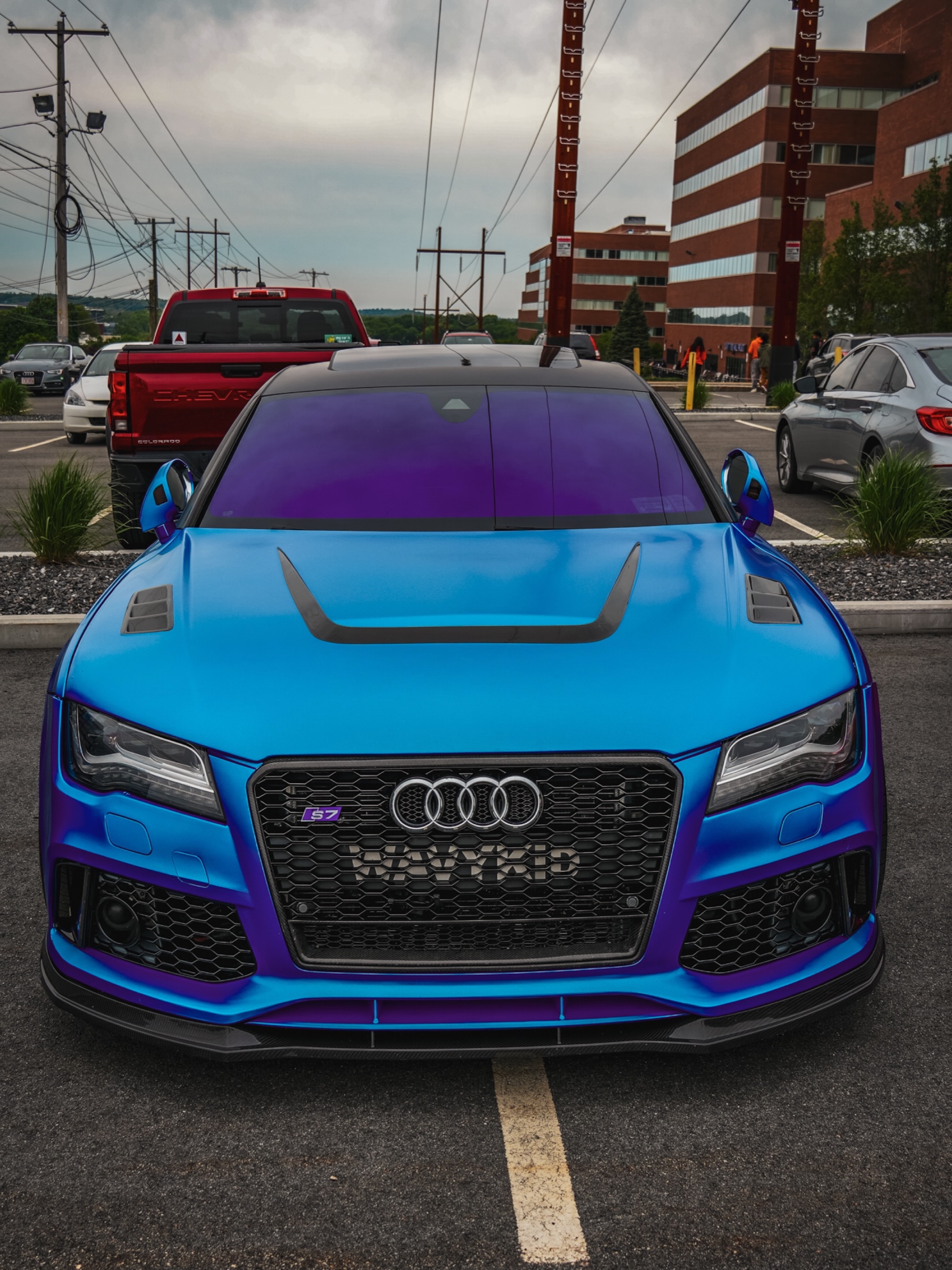 Matte Metallic Diamond Azure Blue Car Vinyl Wrap PET review 1