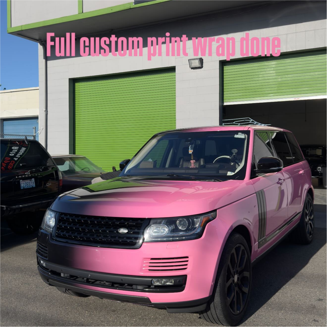 ALUKOVINYL Pink to Black Gradient Custom Printed Vinyl Wrap  review faketaxi.frs
