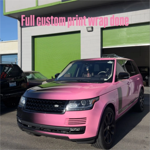 ALUKOVINYL Pink to Black Gradient Custom Printed Vinyl Wrap  reviewed by