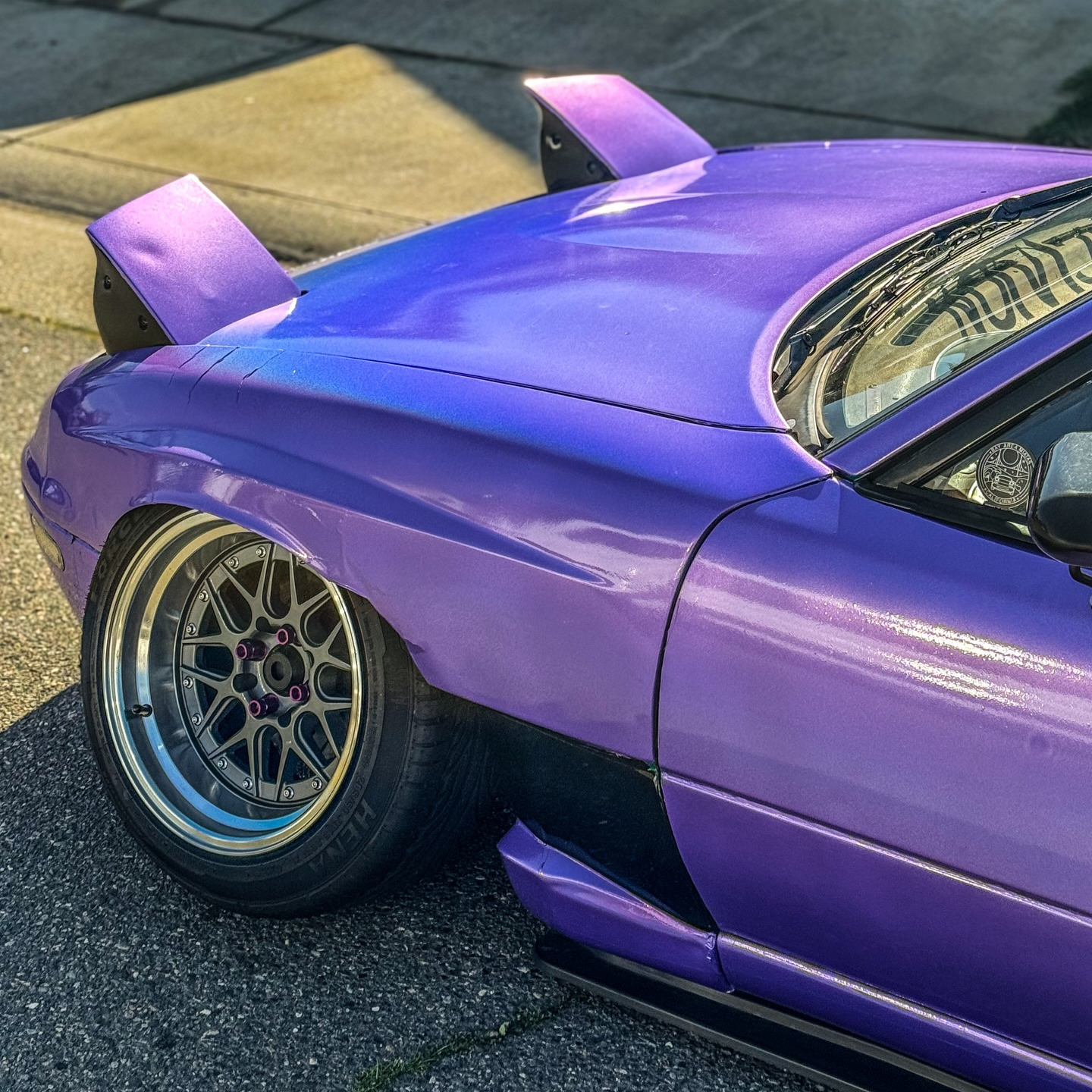 Gloss Metallic Rainbow Laser Dark Purple Car Vinyl Wrap  review bethany racine 04