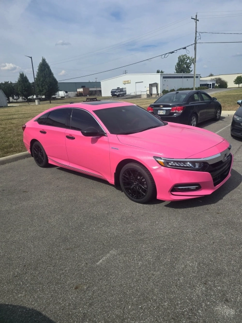 Gloss Metallic Sparkle Glitter Pink Car Vinyl Wrap  reviewed by