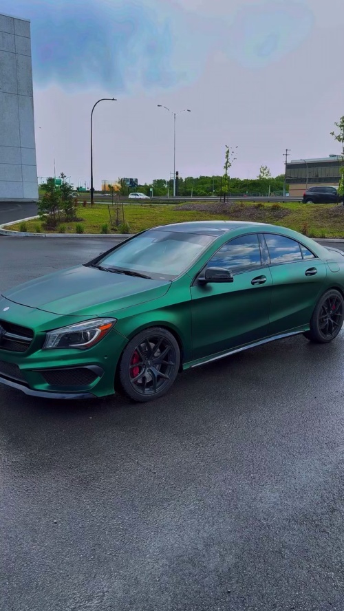 Matte Metallic Chrome Venom Green Car Vinyl Wrap PET reviewed by