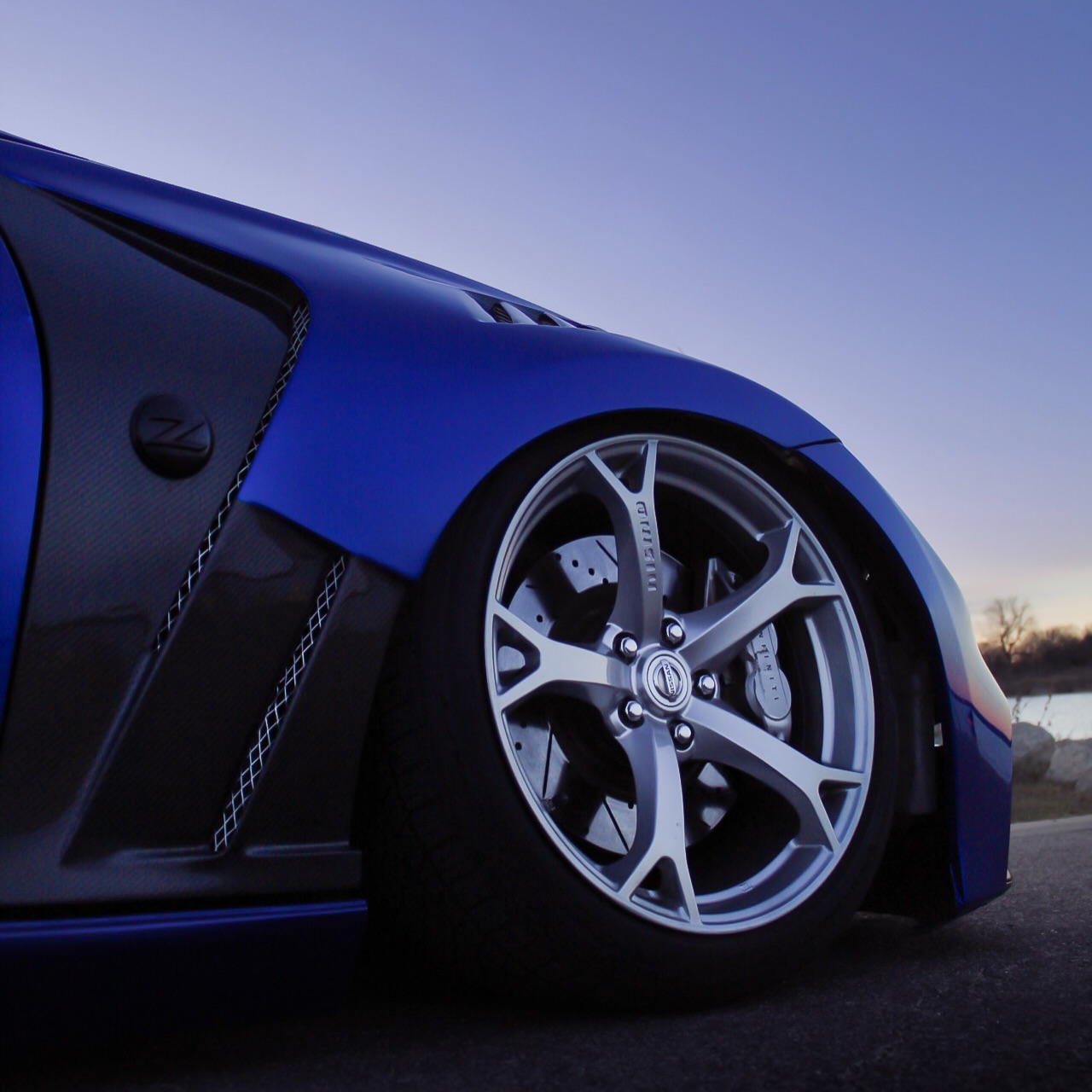 Gloss Metallic Ocean Deep Blue Car Vinyl Wrap PET review 3