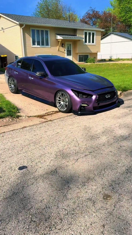 Gloss Liquid Russet Purple Car Vinyl Wrap PET reviewed by