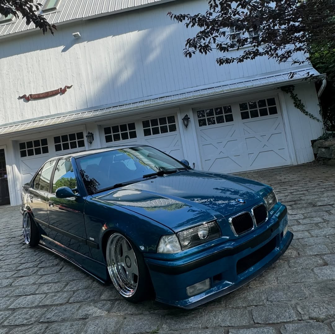 Gloss Petrol Blue Car Vinyl Wrap PET review j_e36 02